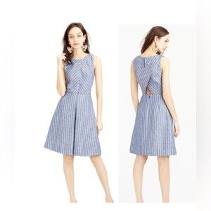 J. Crew striped Sleeveless cross back Dress